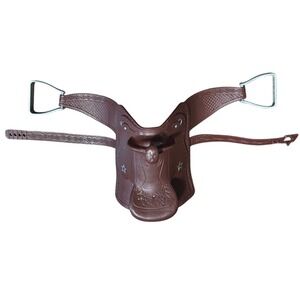 American Girl Doll Western Horse Saddle Brown Star Toy Accessory Metal Stirrups